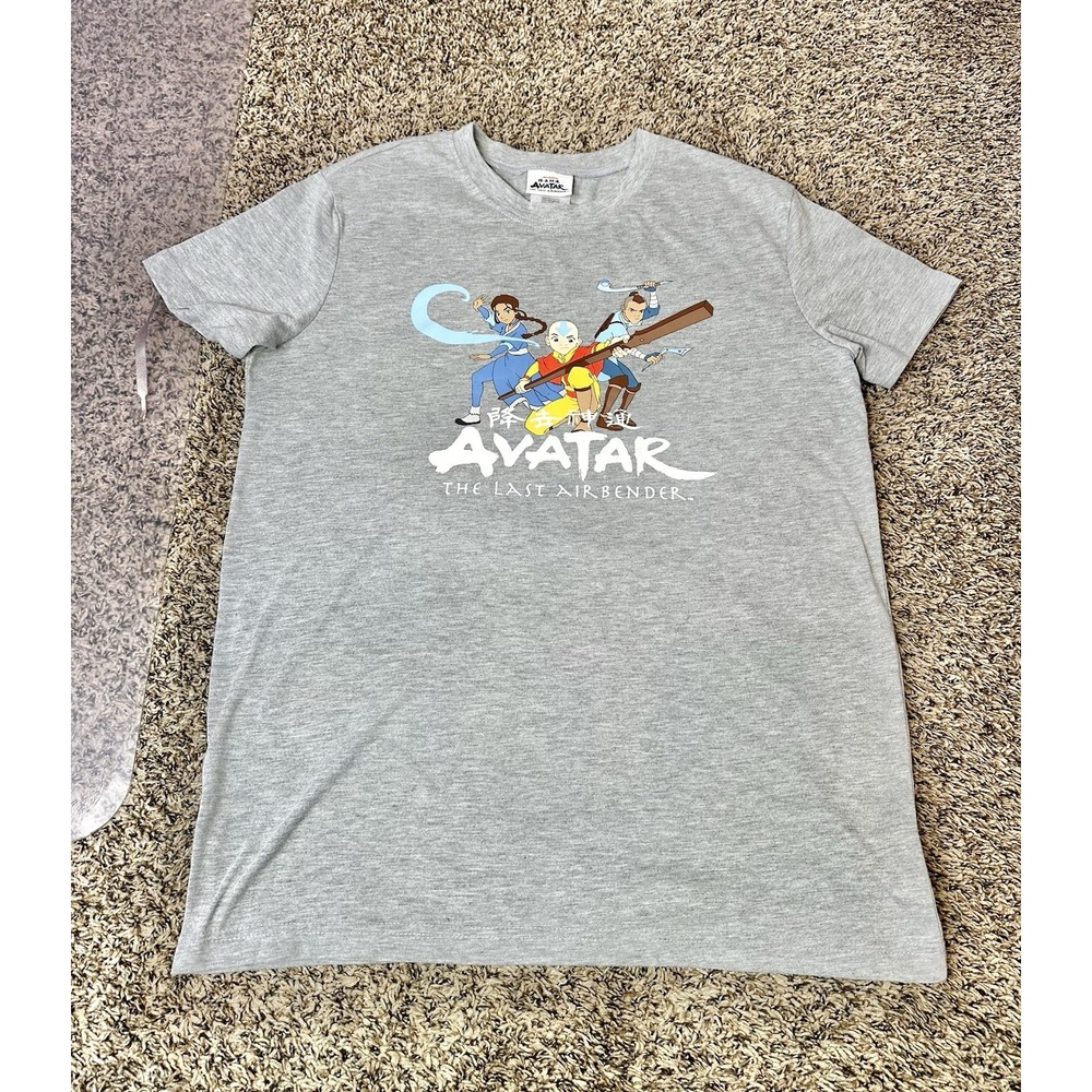 Avatar The Last Airbender Size Medium Graphic T-Shirt Gray Nickelodeon